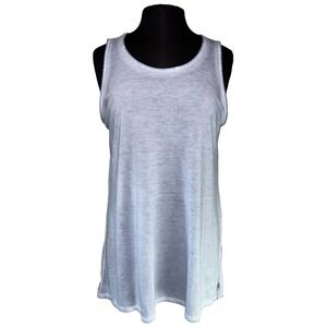 NEW Focus Casual Life Tunic Tank‎ Top Size Med Heather Blue Side Slip Layering